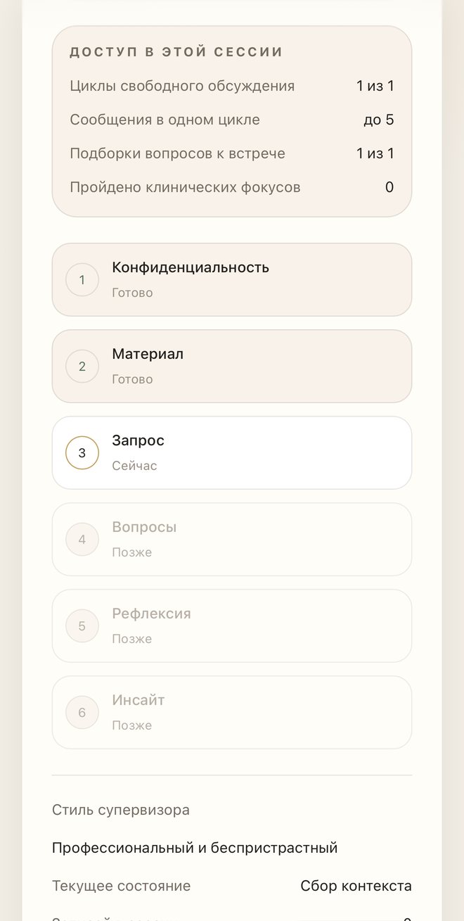 Ход цикла: шесть фаз, третья активна, остальные позже